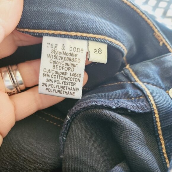Rag & Bone Bedford color Skinny Mid-rise Jeans - Picture 5 of 6